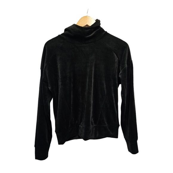 EVEREVE‎ Coco Velour Hoodie Sweatshirt Black SMALL - Picture 1 of 4